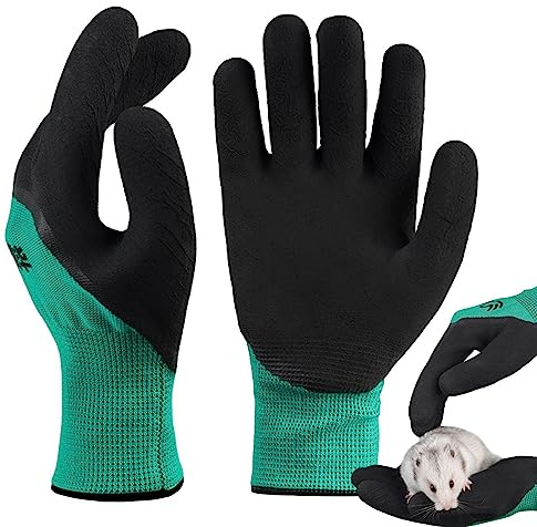 Gants anti-morsures | Gants de protection épais et isolés pour petits animaux de compagnie – Gants multifonctionnels pour chiens, hamsters, écureuils, chats Zorq