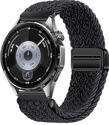 XMUXI Nylon Straps Compatible with Huawei GT6 46mm/GT5/GT4 46mm/GT3 Pro/GT2e Wrist Strap, 22mm Magnetic Stretch Sport Band for Garmin Venu 4 Watch Strap/Venu 3 2/Forerunner 255/265