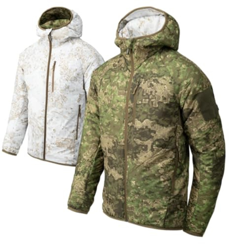 Helikonstövel, vändbar, Wolfhound, huvtröja, jacket – vindpacka, vildträ/snödrift, Pencott Wildwood/Pencott snödrift, XL