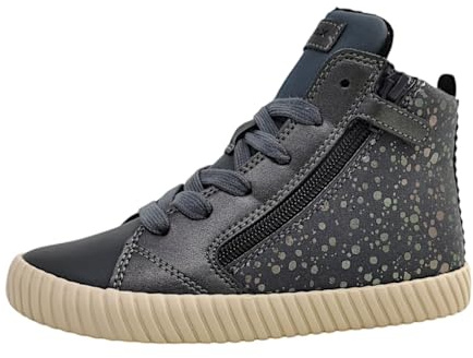 Geox Mädchen J Mirroless Girl Sneaker, Grau, 37 EU