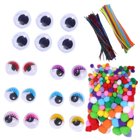 700 Stk DIY Twist Stick Kleber Augen Fellknäuel Set Pfeifenreiniger-Tiere Themberchaud-Plüsch Plüschtier Chenille Stick selber machen Chenille-Sticks Pfeifenreiniger Klebstoff