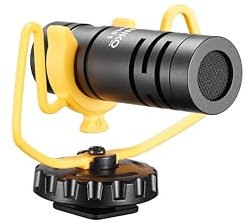 ZENIKO Microfono direzionale compatto Supporto per microfono mobile compatto sulla fotocamera con supporto antiurto per laptop Vlog Shorts Riprese all'aperto