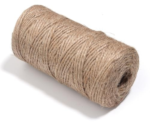 Wisafory Jute Schnur Natürliche Jute-Kordel Juteseil Kordel Farbig Bastelschnur Jutefaserschnur Dekokordel Jutegarn Bindegarn Hanfschnur für DIY Kunsthandwerk Geschenke Verpackungs Natürliche