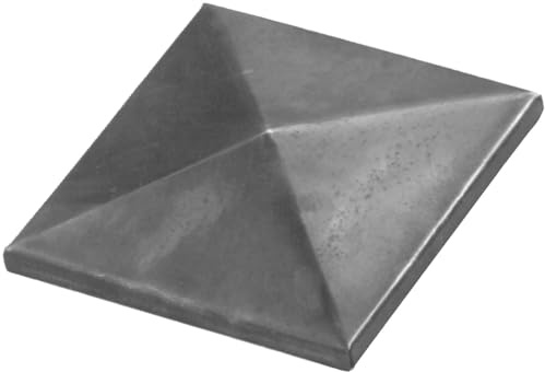 IAM DESIGN Abdeckkappe 80x80mm - rustikale Abdeckung für Treppengeländer passend zu Zierstäbe, Schmiedeeisen