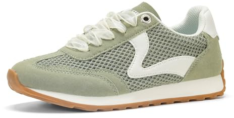 LUCKY STEP Zapatillas Mujer Moda - Tendencia Tenis, Neutras & Estilosas, Retro Trainers, Casual para Correr y Caminar