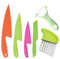 Zhenghebuy Juego de Cuchillos de Cocina para Niños,6 Piezas Cuchillo de Seguridad de Plástico,Cuchillos Niños Aprendizaje para Frutas,Verduras,Pasteles