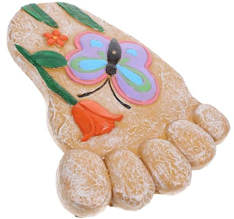 GAROZATION Piedra Decorativa Para Jardín De Resina Losas De Pavimento Para Exteriores Piedra De Paso Para y Jardines Fácil De Instalar Resistente y Duradera Terracota