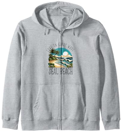 Love in every wave - Seal Beach Zip Hoodie