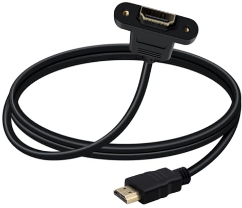 YINGAYOU Prolunga HDMI Maschio a Femmina da Pannello 4K @60Hz 10 Gbps Prolunga HDMI Pannello per Computer Portatile, TV HD, Blu Ray (1 m)