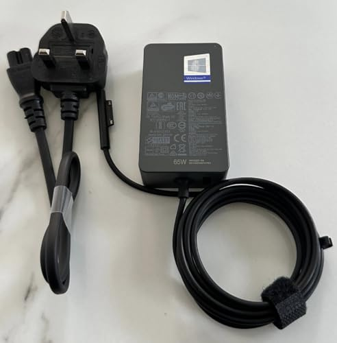 65W Surface Pro Laptop Charger for Microsoft Surface Pro 10, 9, 8, 7+, 7, 6, 5, 4, 3, X,Surface Laptop 6, 5, 4, 3, 2, 1, Microsoft Surface Book 3, 2, 1,Funktioniert mit 65W 44W 36W 24W
