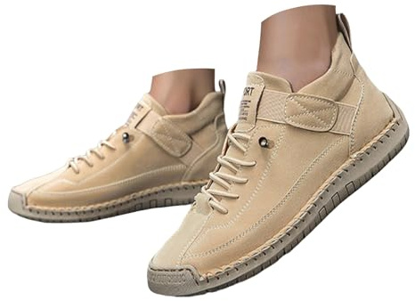 VBEDKDEB Stövlar damstövlar ankelstövlar damskor, fashionabla, platta stövletter, färgmatchande par casual hög topp unisex stövlar kvinnor, Beige, 37.5 EU