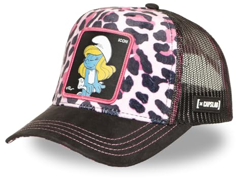 Capslab The Smurfs Icon Trucker Cap Basecap Baseballcap Truckercap Meshcap Damen - Snapback, mit Schirm Frühling-Sommer Herbst-Winter Frühjahr Sommer Herbst Winter - One Size pink