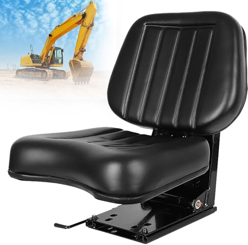 Sedile Universale per Carrello Elevatore Sedile con Sospensione per Trattore e Manopola di Riduzione Degli Urti per Minipale Bulldozer