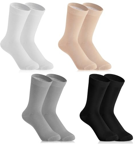 Chicingyou 4 Pairs Liner Socks for Hiking Men Women Ultra-lightweight Calf Sweat Breathable Thin Liners Socks for Adult