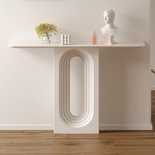 Table D'Accent Console Moderne pour Entrée et Derrière Le Canapé Adaptée de Petits Espaces Table Style Italien Haut Gamme Décoration Murale D'Entrée Maison(White,100 * 25 * 90CM/39.4 * 9.8 * 35.4IN)