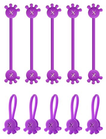 10 Stück Magnetische Kabelbinder Silikon Kabelclip Mehrzweck Silikon Magnetkabelbinder Für Zuhause Reisen Und Büro Reisekabelsortierer