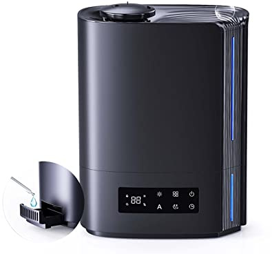 Humidificador Humidificador grande y fresco Top-Fill de 6 litros for vaporizador aire doméstico con humidistato temporizador