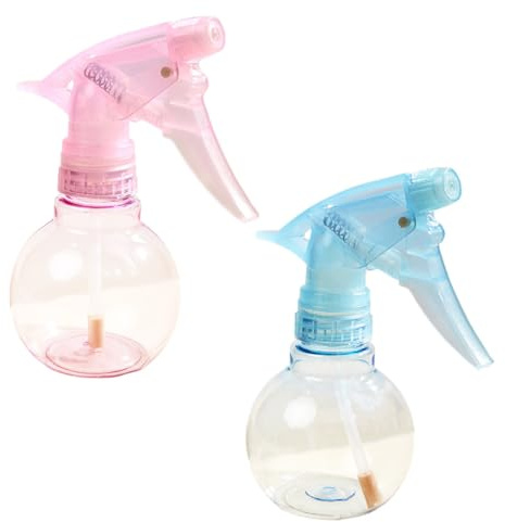 GALPADA Botellas Pulverizadoras para Peluquería 150 Ml Pulverizador de Niebla Fina Manual Plástico Duradero Antideslizante Set 2 Piezas Rosa y Azul Adecuado para Riego y Maquillaje
