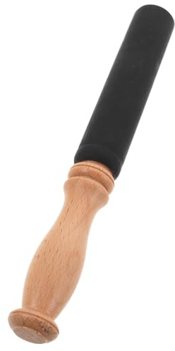 HAKIDZEL Martillo de Cuenco Tibetano de Madera Acabado en PU, Herramienta para Cuencos Grandes, para Sesiones de Yoga y Ejercicios de Relajación