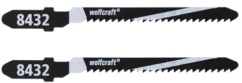 wolfcraft 8432000 Lot de 2 Lames de scie sauteuse 50 mm queue en T