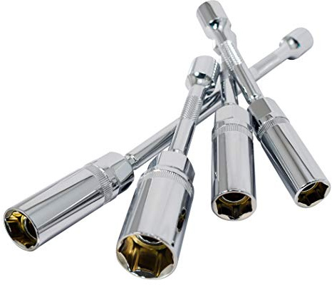 Astro Tools 94404 Magnetische Zündkerze, Universal-Verlängerungs-Steckschlüssel-Set, 9/16 Zoll, 14 mm, 5/8 Zoll, 16 mm und 13/16 Zoll
