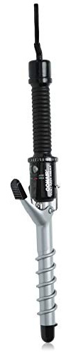 Conair Instant Heat Spiral 3/4-Inch Curling Iron, spiral guide on barrel to help achieve spiral curls – for use on short to medium hair