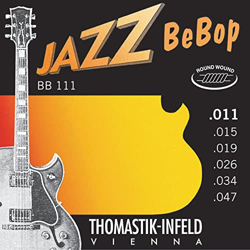 Thomastik Corde per chitarra elettrica Jazz BeBop Nickel Round Wound set BB111 Extra Light .011-.047w