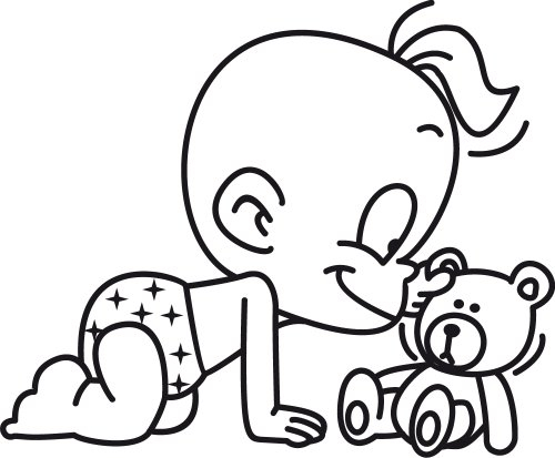 Windel Winni and friends Babyaufkleber mit Wunschtext - viele Farben und Schriftarten wählbar - Motiv Nr. 10020020