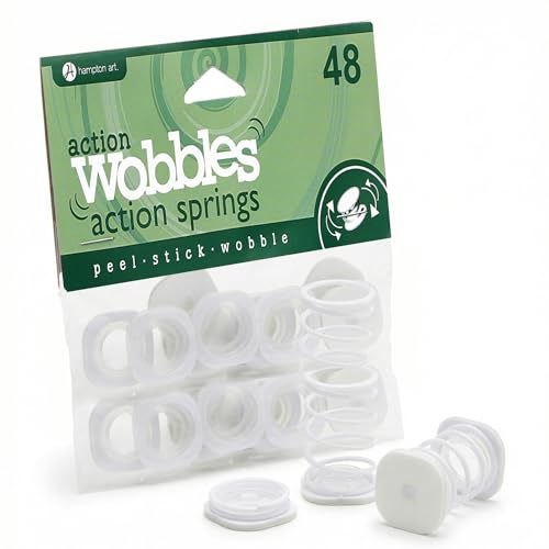 Hampton Art Action Wobbles Standard 48 Pieces, Action Wobbler, Wobble Kit, Wobblers for Card Making, Craft Springs, Wobblers for Cards, Wobble Springs