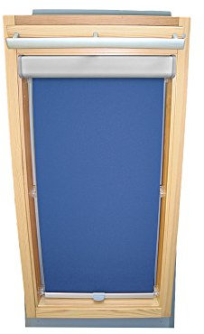 Easy-Shadow - Abdunkelungsrollo Rollo mit Blende Thermo blau für Velux DKL/DKU/RHL/RHU-EP GGU,GPU,GHU,GTU 308 ALU // Maßanfertigung