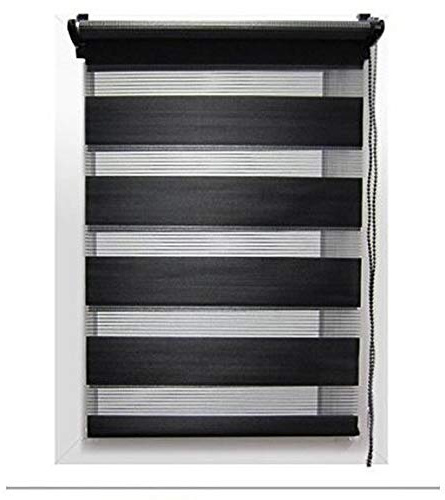 TOCADIS Store Enrouleur Jour/Nuit 4 Coloris 12 Tailles DIFFERENTES (150 X 180 CM, Noir)