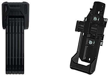 ABUS Faltschloss Bordo Granit XPlus 6500 Fahrradschloss aus gehärtetem Stahl - 15-85 cm lang - kompakt & geringes Gewicht - schwarz & Unisex – Erwachsene SH6500/85 Halterung, Black, One Size