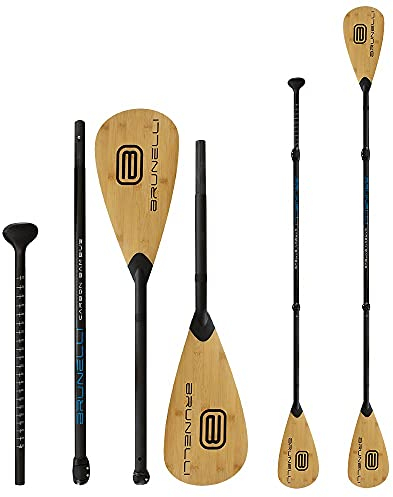 Brunelli Carbon Bambus Kajak Dual Tech Paddle 2-in-1 SUP Paddel 4-teilig 180-220cm
