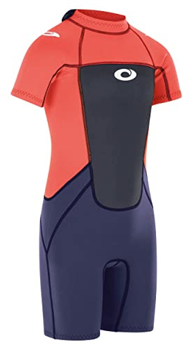 Osprey Origin 3mm Wetsuit, Kids Shortie Summer, Boys and Girls Short Sleeve Wetsuit Neoprene, XXXS, Pink