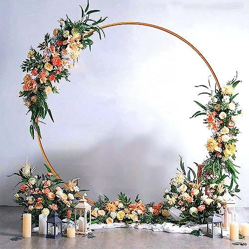 Cerchio Palloncini Struttura, Oro 2M Arco Palloncini Struttura, Struttura Per Palloncini, Cerchio Metallo Allestimenti, Arco Matrimonio, Cerchio Palloncini Struttura Con Base,D'oro,1m