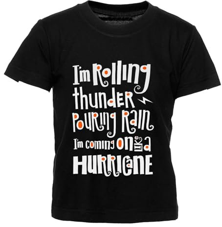 Hells Bells Kinder T-Shirt Schwarz Jungen Mädchen Rundhals Leicht Beiläufig Kurzarm Kid's Boy's Girl's Crew Neck Black