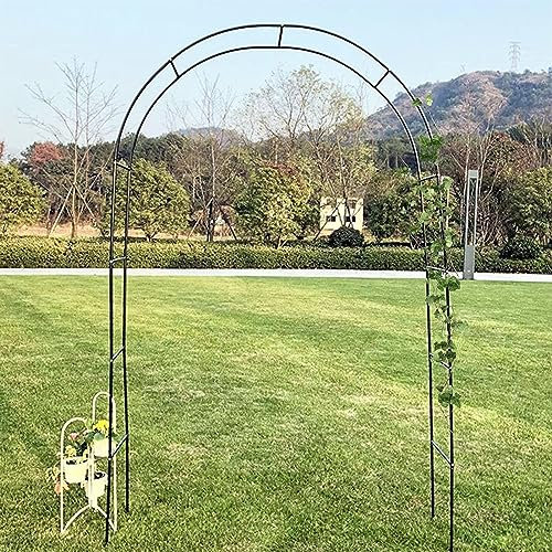 GueTTO Rosenbogen Hochzeitsbogen Gartenbogen Rankhilfe Torbogen Pergola aus Metall stabil wetterfest 200cm 180cm 160cm 140cm 120cm breit Rosenbogen Aus Edelstahl,W240*H220cm