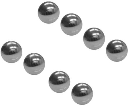 Floordirekt Imanes fuertes de neodimio (8 unidades, extrafuertes, para pizarras blancas, pizarras de cristal, mini imanes de nevera, agarre fuerte, diámetro de 10 mm, bola), color plateado