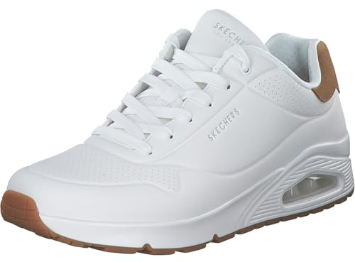 Skechers Herren UNO Suited On Air Sneaker, Weiss/opulenter Garten