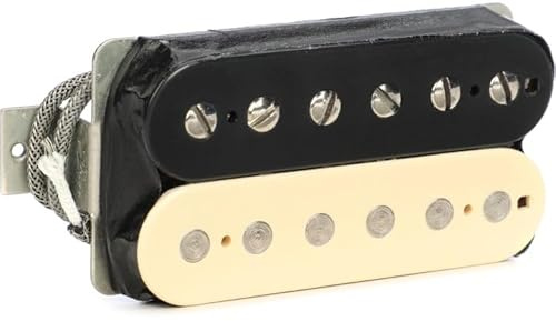 DiMarzio DP 308BZ PAF 57 Neck Humbucker E-Gitarren Tonabnehmer, Schwarz/Altweiß Zebra
