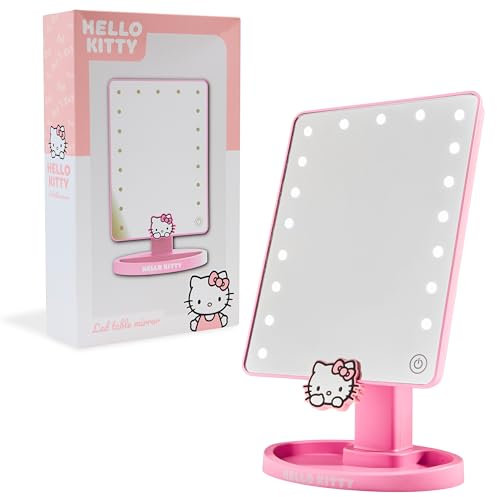 Hello Kitty Miroir de Table LED avec Plateau à Bijoux, Chambre et Voyage pour Elle