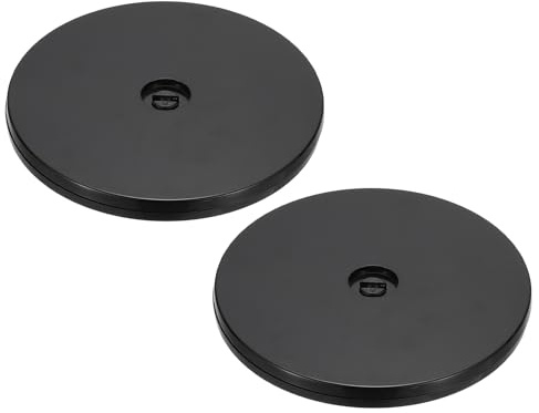 PATIKIL 15 cm tung roterande vridbar stativ med stålkullager, 2 st 360° rotation skivspelare lat Susan bas för storskärm TV-datorer bildskärmar, svart