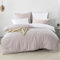 Nesture Ropa de cama de 200 x 220 cm, 3 piezas, color beige/blanco, ropa de cama reversible de microfibra de 200 x 220 cm, suave y no necesita planchado, 1 funda nórdica y 2 fundas de almohada de 80 x