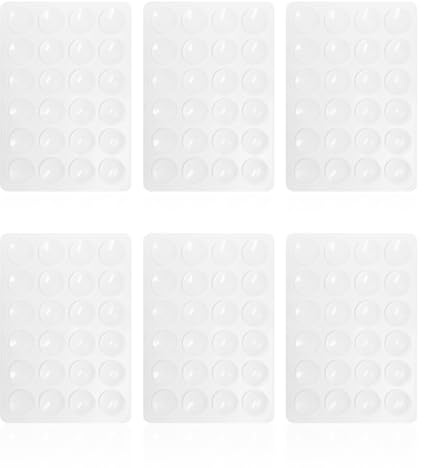 CVFRTT Confezione da 6 Ventose per Cellulare Trasparenti, Ventose in Silicone Rettangolari, Supporto per Cellulare in Silicone Autoadesivo, Accessori per Cellulare