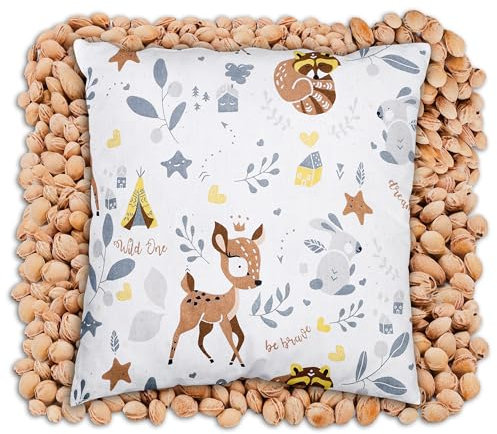 Kirschkernkissen Wärmekissen Mikrowelle für Neugeborene und Erwachsene für Nacken Schulter und Rücken - Wärme und Kälte Kinder Kissen Baby Pillow mit Kirschkerne 25 x 25 cm
