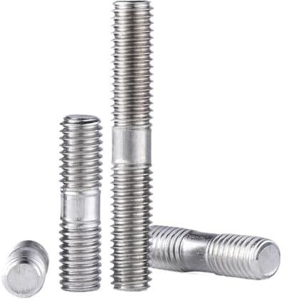 Doppelendgewindestange, M3 M4 M5 M6 M8 M10 M12 M16 304 Edelstahl Doppelendgewindestange Doppelendschrauben Stehbolzen Zahnstange Doppelkopfgewindestange(130mm,M5 5PCS)