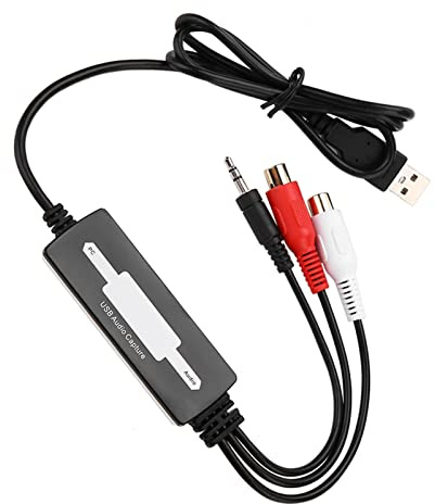 Vinyl to MP3 Converter, Professional High Fidelity Cassette Digitizer USB Audio Recorder for Music Enthusiasts Home Studio Archiving Tape Preservation