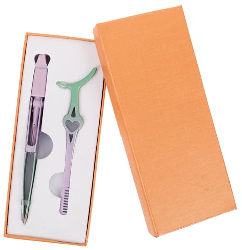 CIYODO Wimpernzange mit Integriertem Wimpernkamm Wimpernclip und Pinzette für Präzises Styling Langlebig und Einfach zu Bedienen Geeignet für Damen Make Up Anwendung