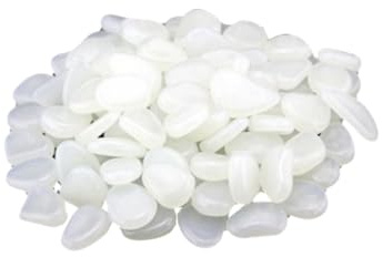 HEMOTON Galets Lumineux Phosphorescents en Résine 2-3 Cm Lot de 100 Pièces Décoration Jardin Aquarium Pierres Artificielles Éclairage Nocturne Polyvalent