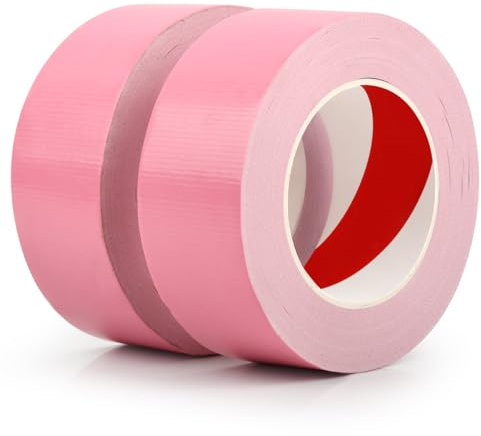 OctBird 2 Packs Pink Duct Tape Heavy Duty,48 mm x 30 Y,230 mic Thick Waterproof Adhesive Tape,Plumbers Tape to Stop Leaks for Maintenance,Packaging,Sealing, Bundling, and DIY Craft Activities